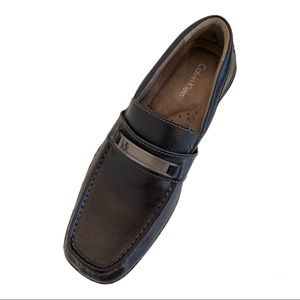 Calvin Klein | Black Leather Slip-on Loafer | Size 9